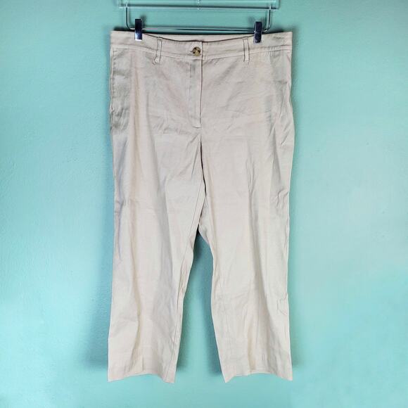 J. Jill Linen Stretch Flax Pants Size 14 - Picture 2 of 6